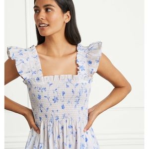Hill House Home Nap Dress Botanical Blue Print